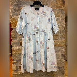 Disney Cinderella Cakeworthy blue cotton dress size XL short sleeves